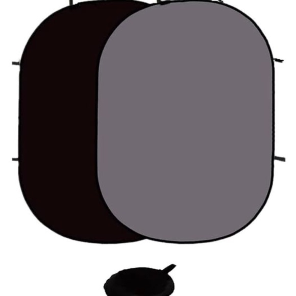 Foldable Muslin Backdrop, Black/Gray, 150 x 200 cm - Picture 1 of 6
